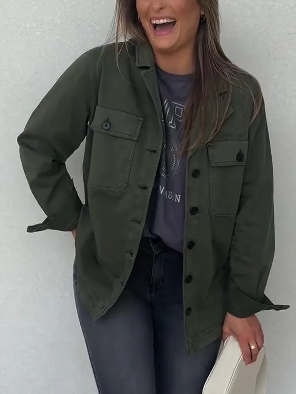 Women's Casual Lapel Single-breasted Jacket